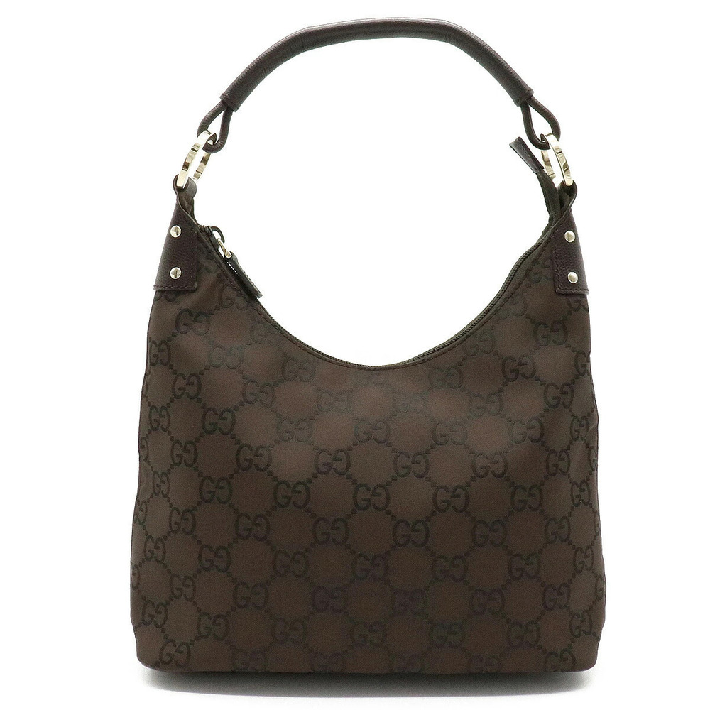 Gucci GG Shoulder Bag Hobo Dark Brown